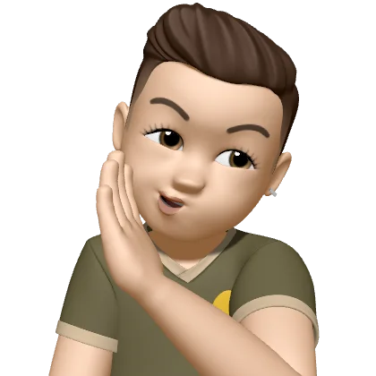 Memoji de Aitor contando un secreto