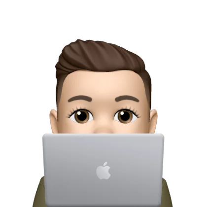 Memoji de Aitor con el portátil