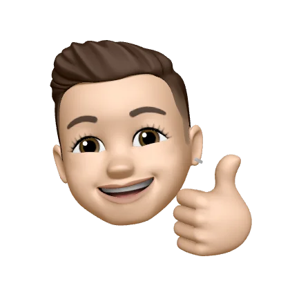 Memoji de Aitor con el pulgar arriba